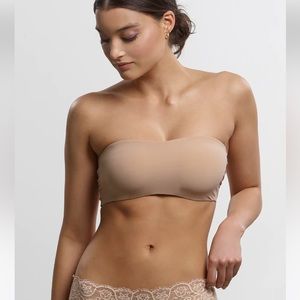 NWT Commando Double-Take Bandeau in Ivory Lace sz S/M